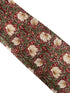 dark red maroon tie with  william morris pimpernel floral design